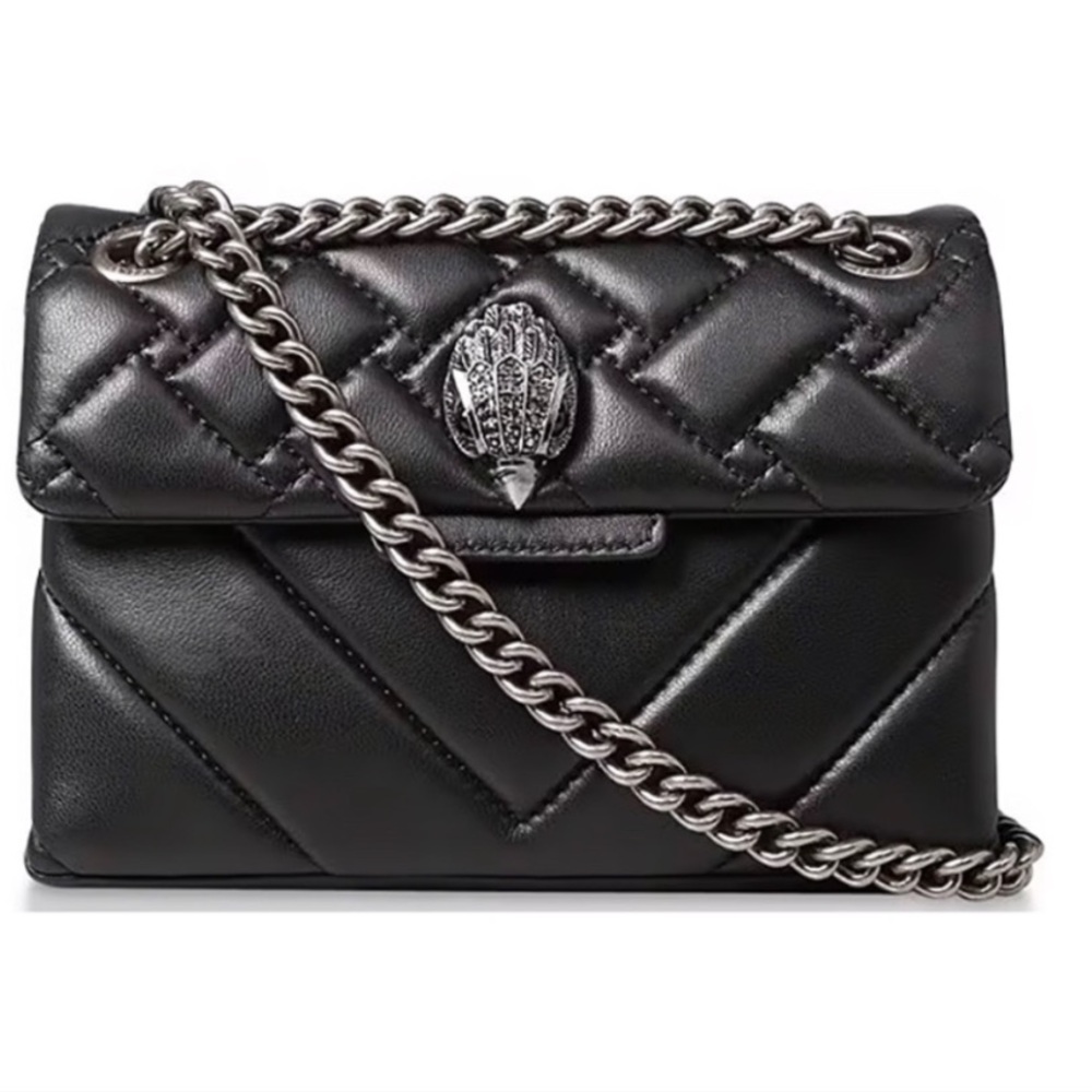 Kurt Geiger Mini Kensington Black Quilted Crossbody Bag